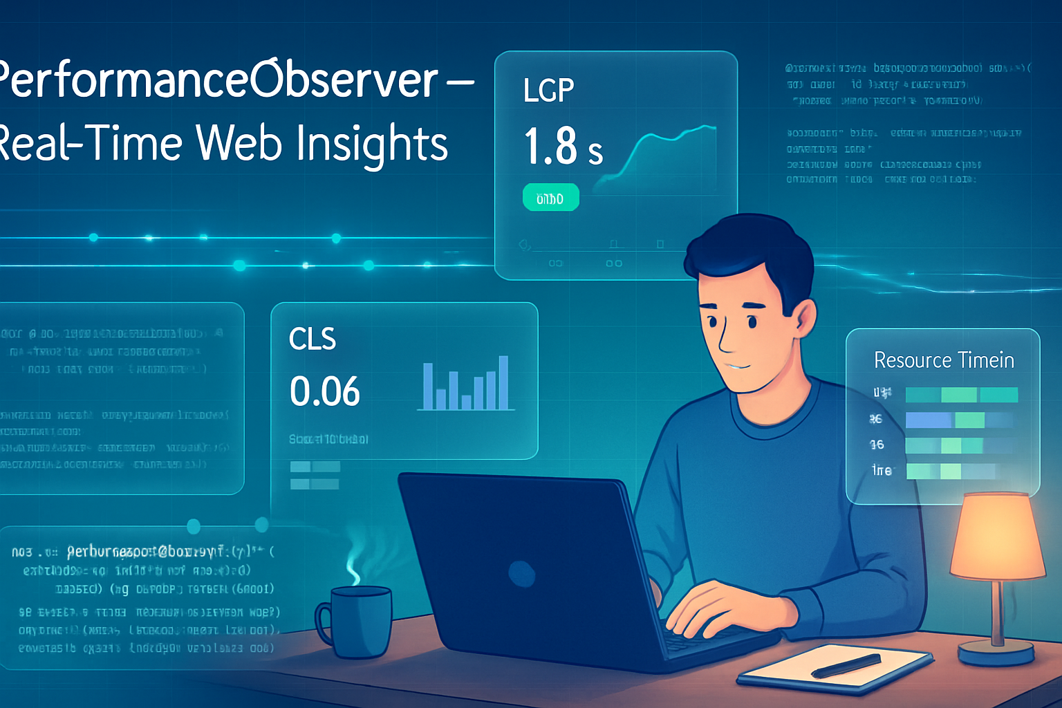 Learn how to use the PerformanceObserver API to capture real-time performance signals (LCP, CLS, long tasks, and more), instrument production apps safely, and turn observations into actionable improvements with concrete examples and case studies.